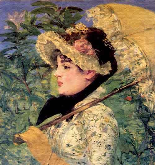 Retrato romántico preimpresionista por Manet.