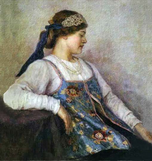 Arte soviético, tela al óleo por Surikov.