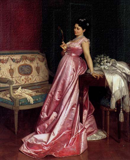 Pintura romántica francesa por Toulmouche.