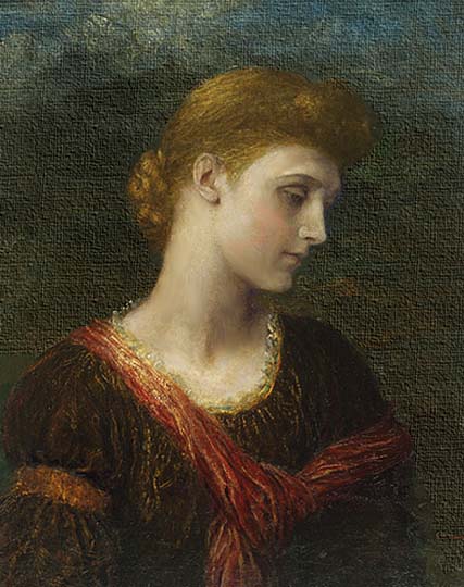 Retrato por el artista británico victoriano Watts.